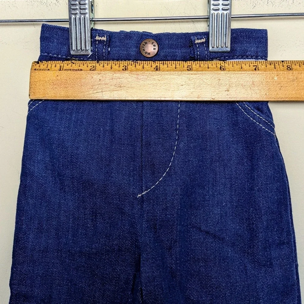 Vintage HealthTex 70s Wide Leg Logo‎ Cute Baby Denim Jeans - 6 Months